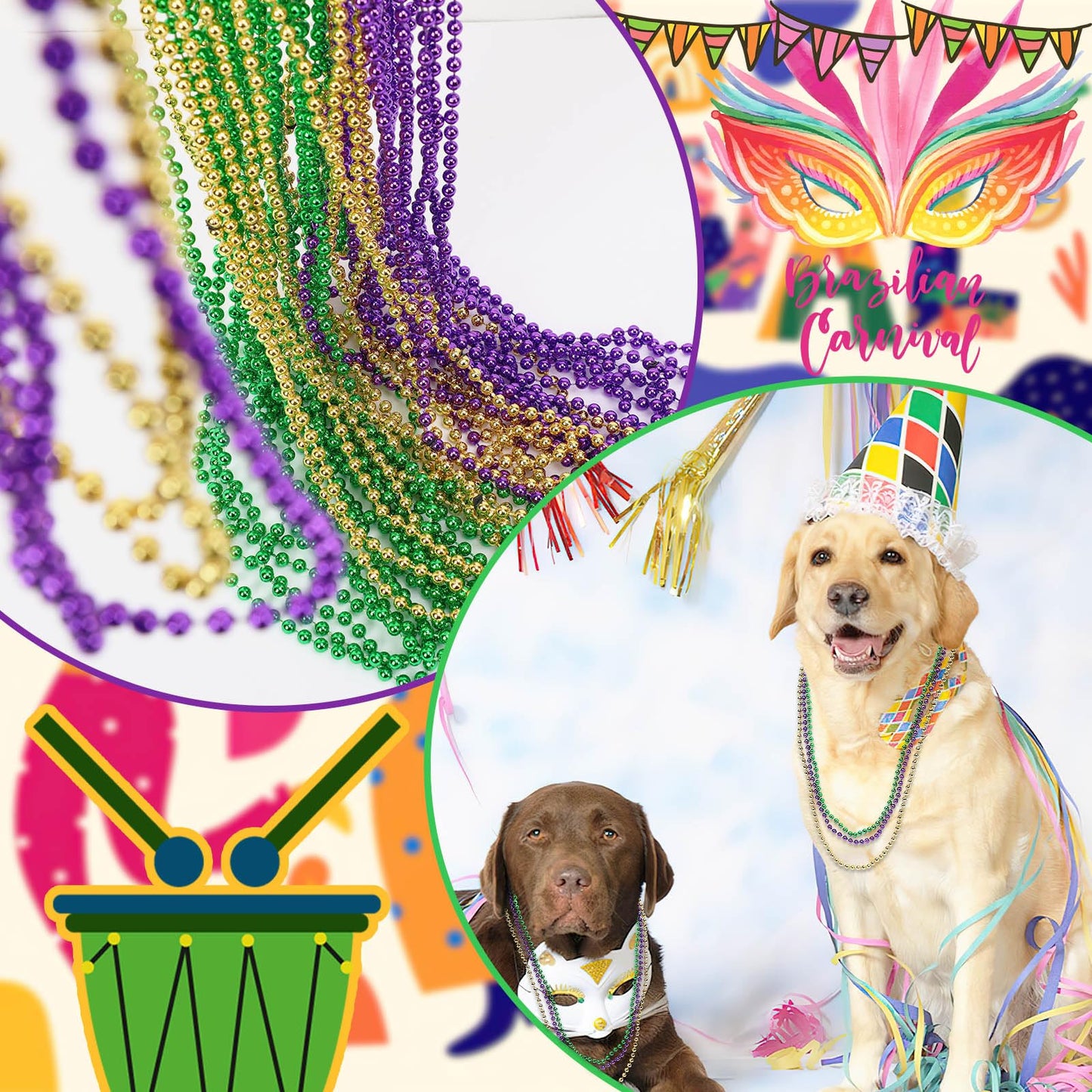 Mardi Gras Beads (30pcs)